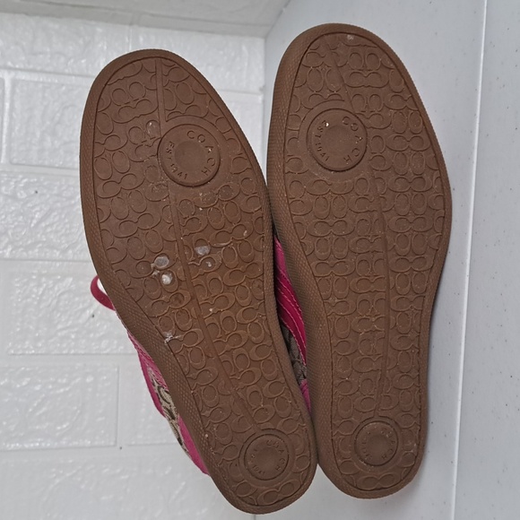 Coach Alara High Top Wedge Sneakers in Hot Pink 6.5 - Picture 9 of 12